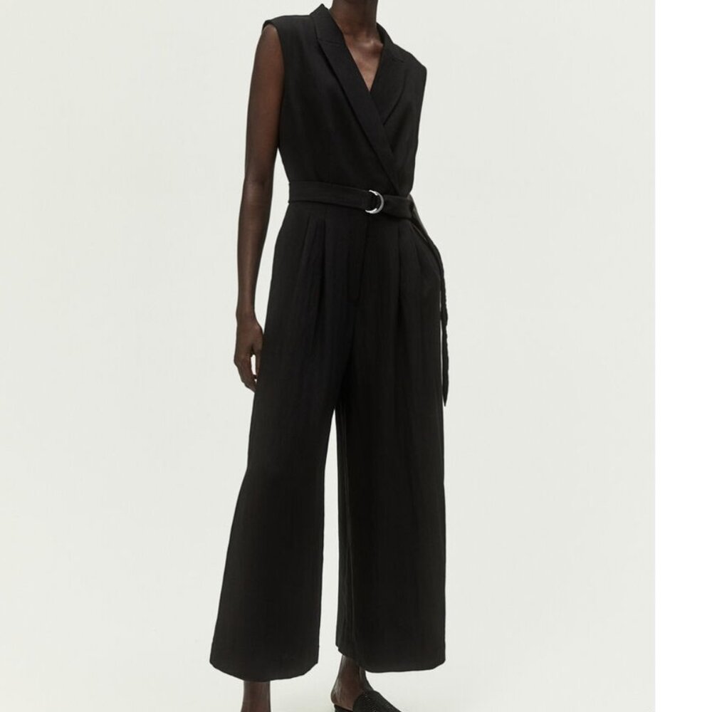 NWT H&M Black Belted Jumpsuit - Size XL